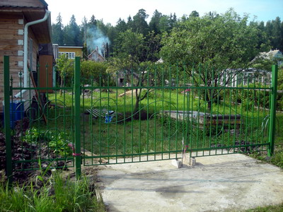 ворота дачного участка